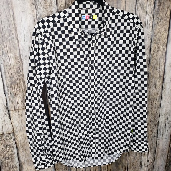 MSGM Check Button Shirt - Men's Italian 39 (Collar Size) - Picture 9 of 9
